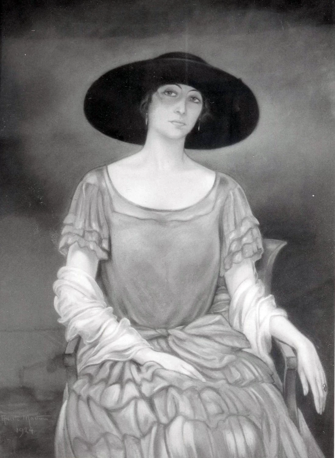 Il cappello nero. la moglie del pittore - Pinacoteca Civica Alberto Martini, Oderzo, Treviso